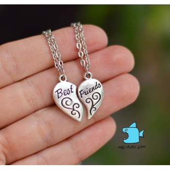 Кулон парный для друзей "Best Friends. Узоры". Цена за 1 пару
